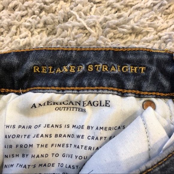 American Eagle Dark Wash Straight Jeans - Picture 3 of 5